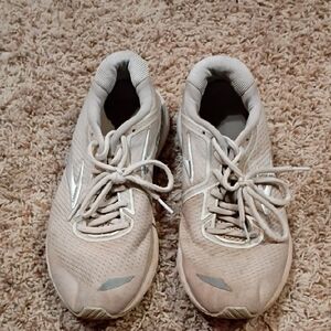 White Athletic Sneakers with Silver Accents